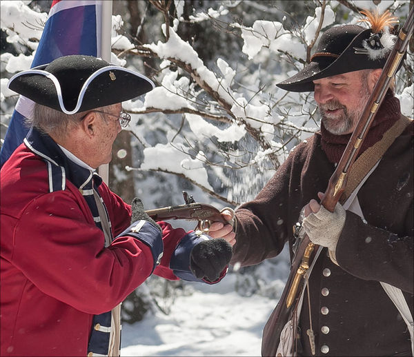 Colonel John Boyd surrenders to Patriot militiaman...