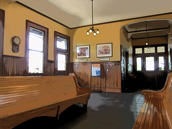 Albany, Oregon, restored train station...