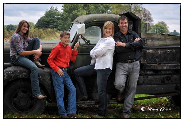 family and the OLD truck...