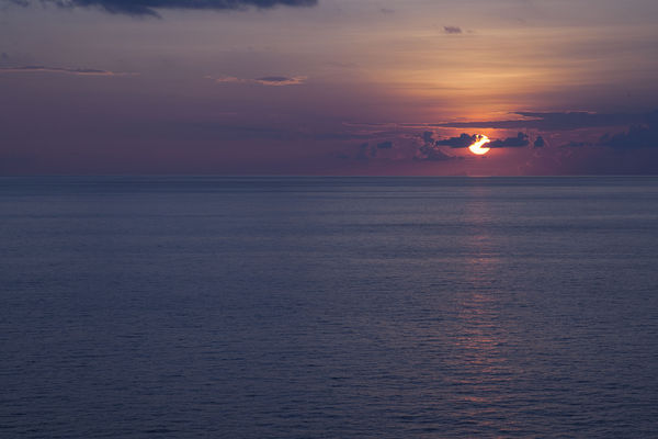 Sunset leaving Dominica...