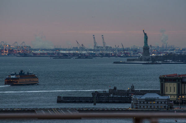 Iconic Staten Island Ferry and Lady Liberty...