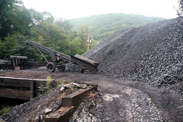 21 Coal pile and conveyor...