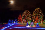A full moon over the Finwood Estate Christmas disp...