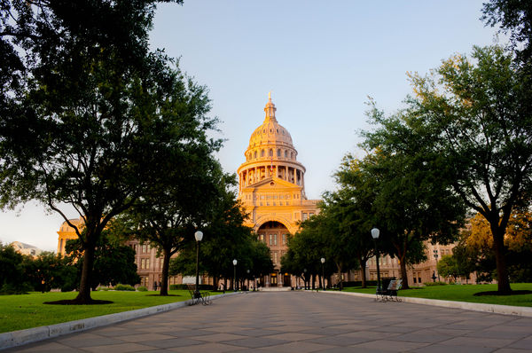 Texas State Capitol from south drive...