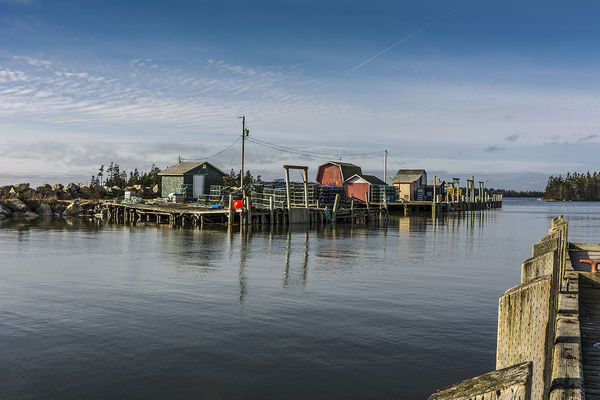private wharf and sheds...