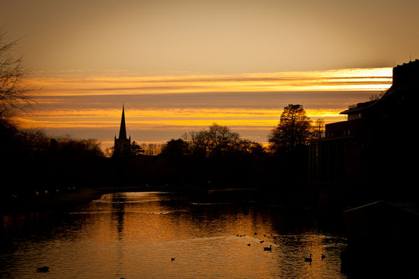 Sunset in Stratford-on-Avon...