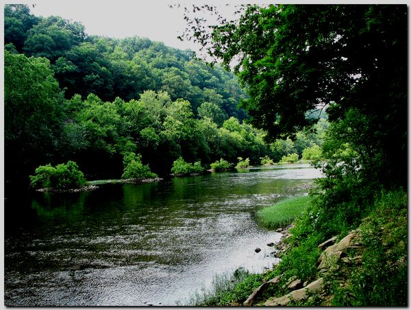 THE GREENBRIER RIVER, JUST WEST OF THE WHITCOMB RA...
