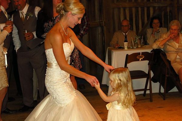 Bride and flower girl...