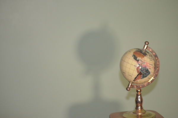 A small globe that I bought in Vegas....
