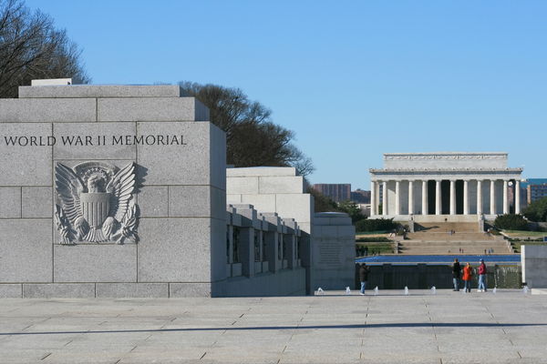 The street side of the WWII memorial...