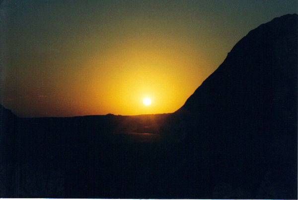 Sun rise in the Bad Lands of So. Dakota...