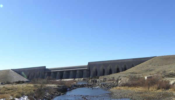 lake pueblo dam at the outlet...