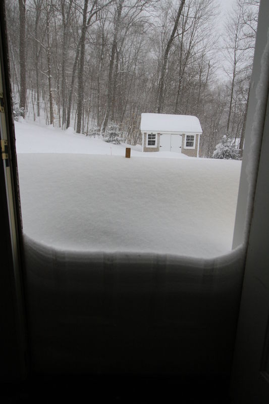 Have to get to the snowblower in the shed, except ...
