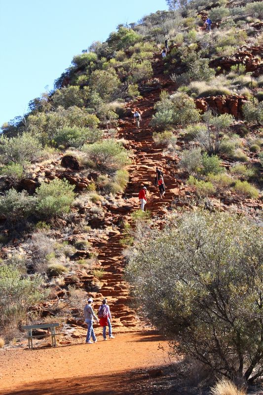 Kings Canyon Outback Australia The first photo is the steps to