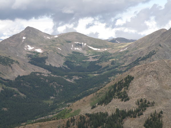 The Sawatch Range in Colorado from 14,197 feet on ...