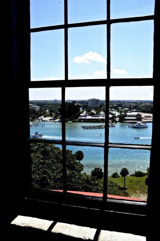 view out of the window in jupiter lighthouse...
