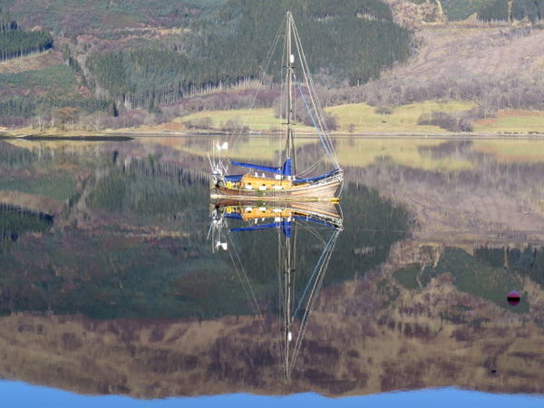 Reflections at Ballachulish near Glen Coe...