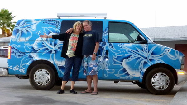 Our painted Escape hire van....