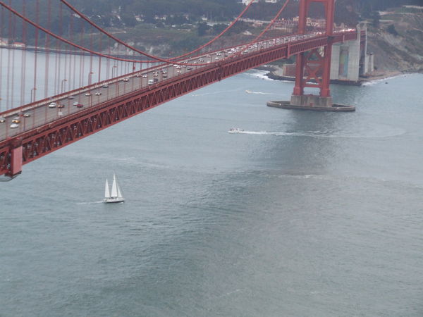 Golden Gate bridge from the headlands Marin...