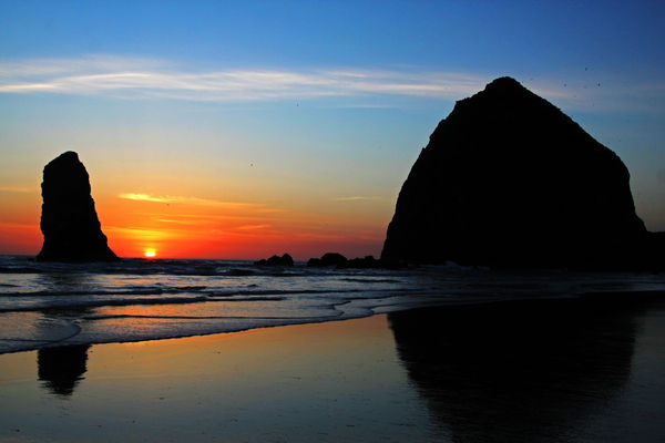 To me, this scene from Cannon Beach, Oregon, epito...