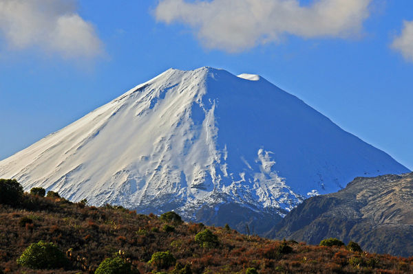 Mt Ruapehu. Highest mountain in the North Island a...