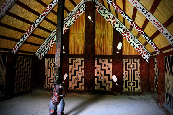 A Maori Meeting House in original condition. Most ...