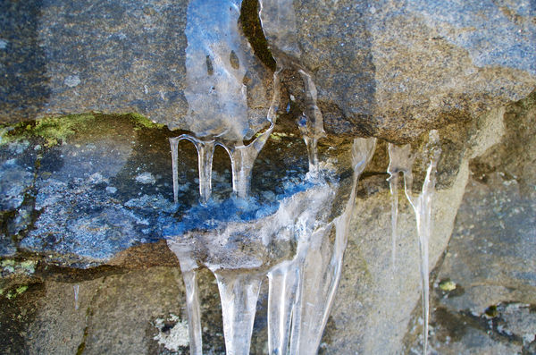 Winter is losing it's grip (icicles and ice clingi...
