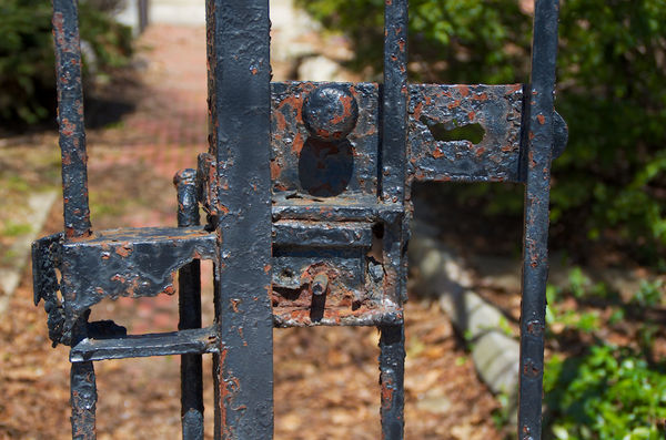 Trip to the city - many old homes have iron work -...
