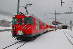 Swiss train in Snowstorm...