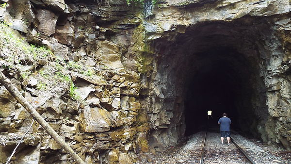 natural rock train tunnel...