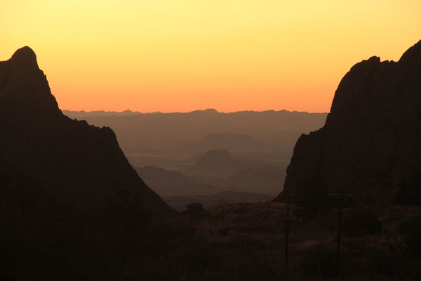 Sunset from Chisos Mountains Lodge...