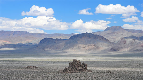 Approaching Black Rock Desert from Gerlach, Nevada...