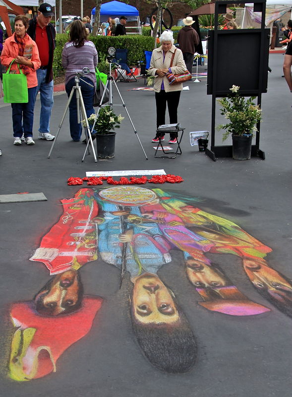 Street art chalk murals Our city each year puts on a Street art chalk