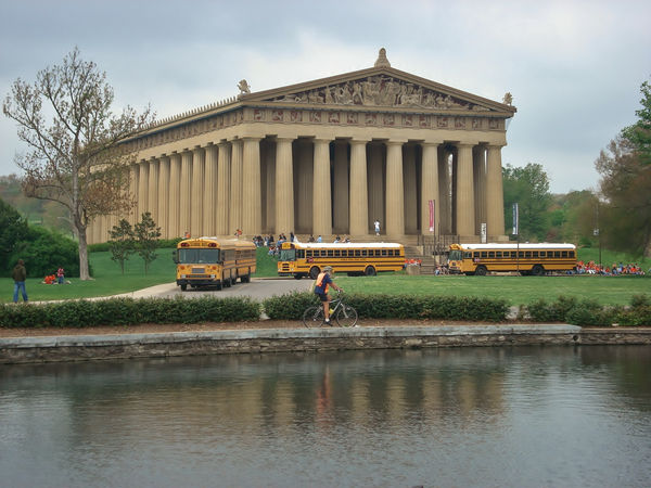 School kids visiting the Parthenon...