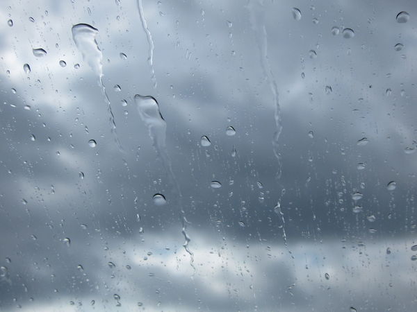 Rain on the windshield...