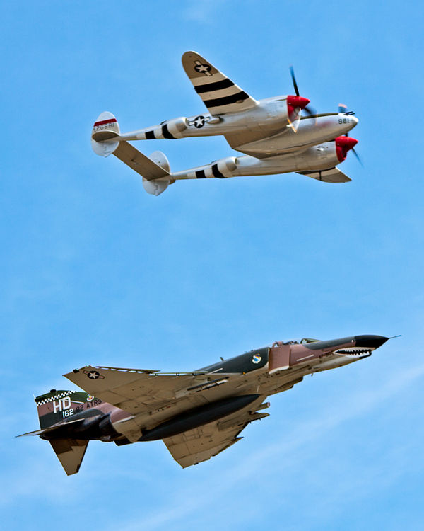 P-51 and "Phantom," Air Show, Chino Airport...