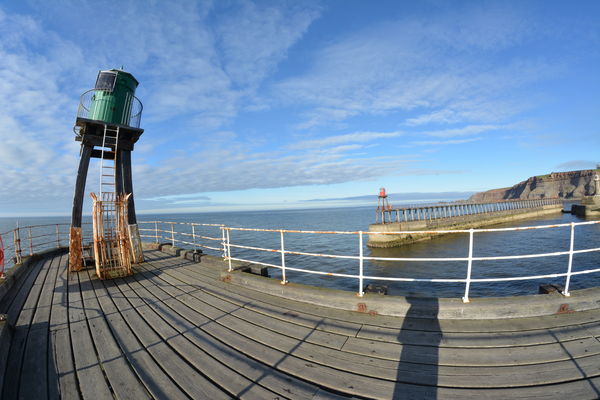 Navigation light at the end of the pier....