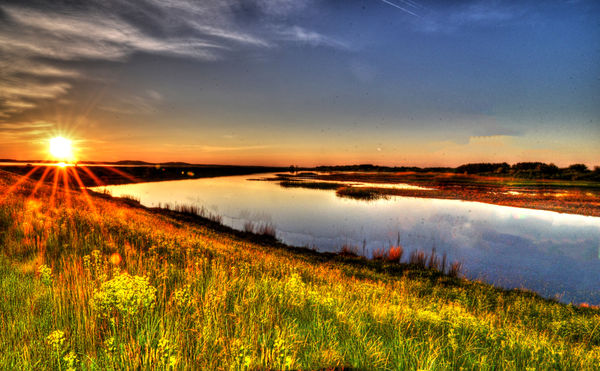 Sunset over the marsh...