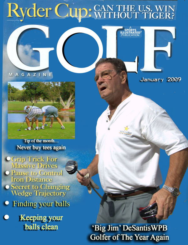 put my golfer buddy on cover of magazine...