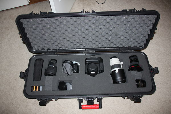 gun case used for camera gear...