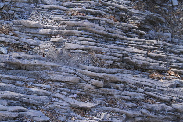 Layers of rock along a trail in Big Bend N.P.  Any...