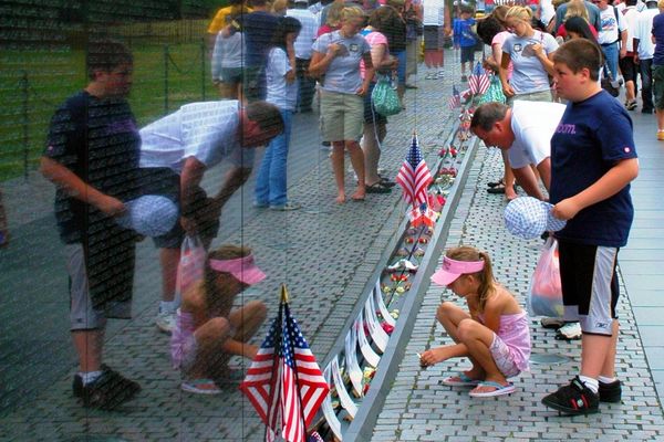 The Vietnam Veterans Memorial Wall...