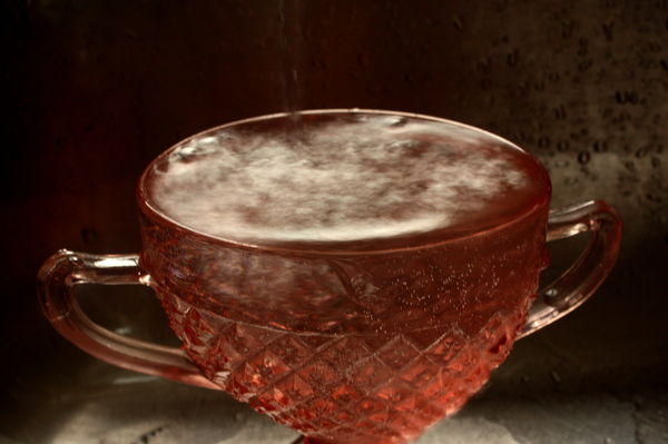 Depression glass with running water...