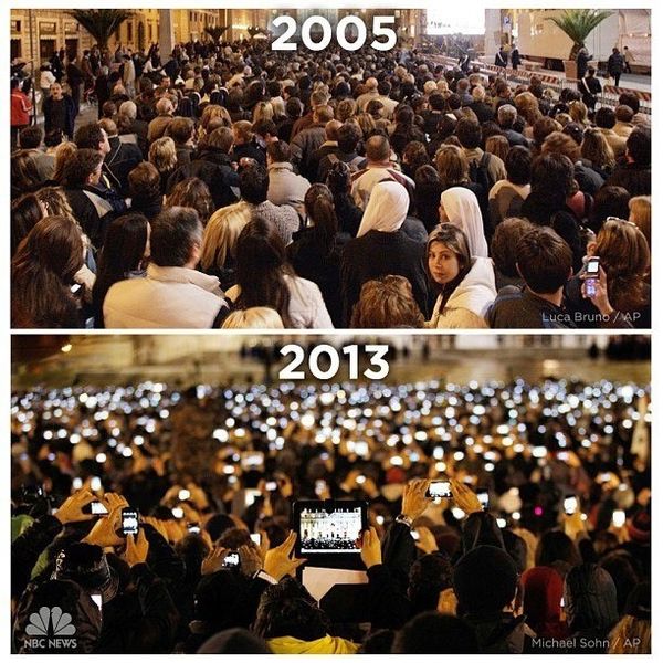 Comparison of Pope Announcements: 2005 vs 2013 (Is...