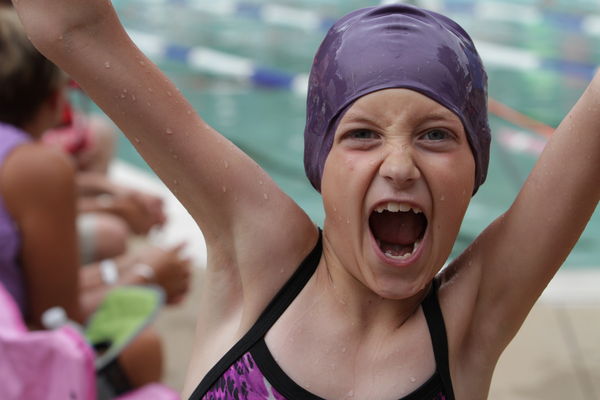 Seven year old her first year on swim team enjoys ...