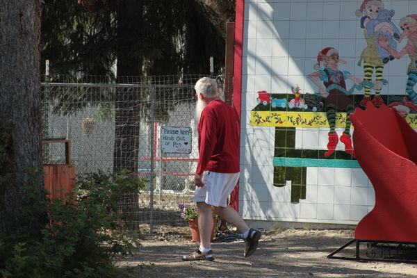 Santa in his shorts...