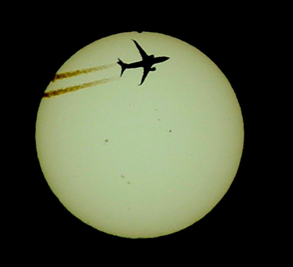Plane and Venus Ingress the Sun...