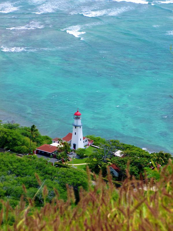Light house seen from the top of Diamond Head in O...