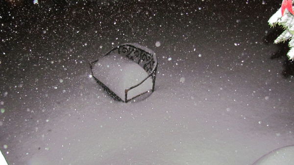 Same bench-Blanketed in Snow...