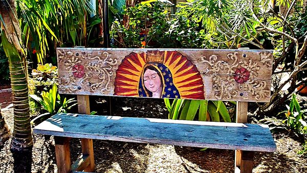 Bench seen in Old Town in San Diego...